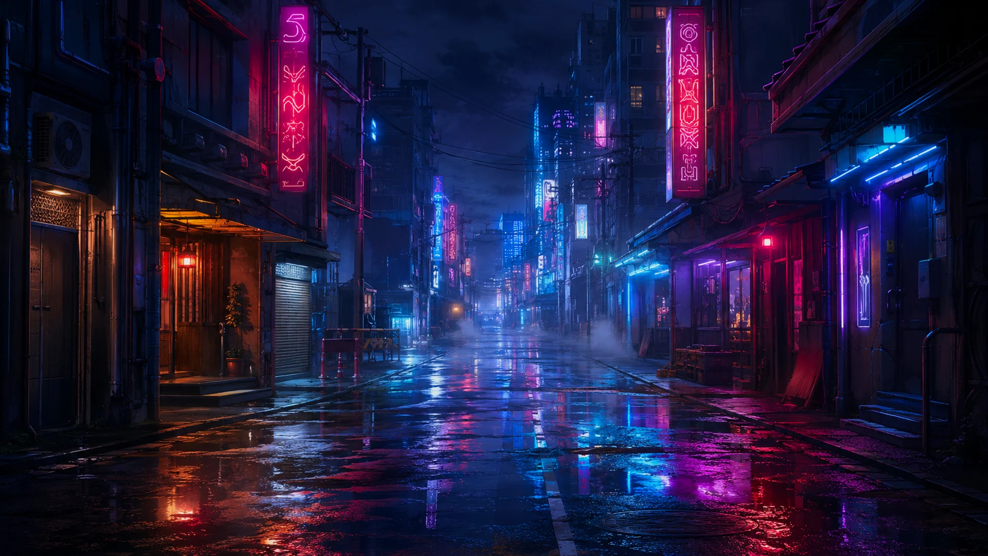 Neon Alley Confrontation CG preview for visual novel projects